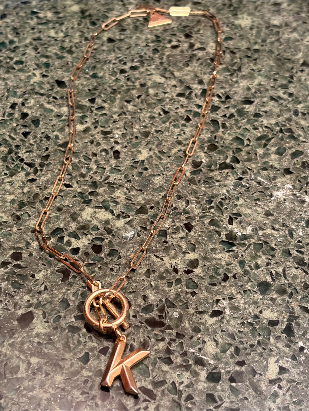 Serefina “K” paperclip necklace